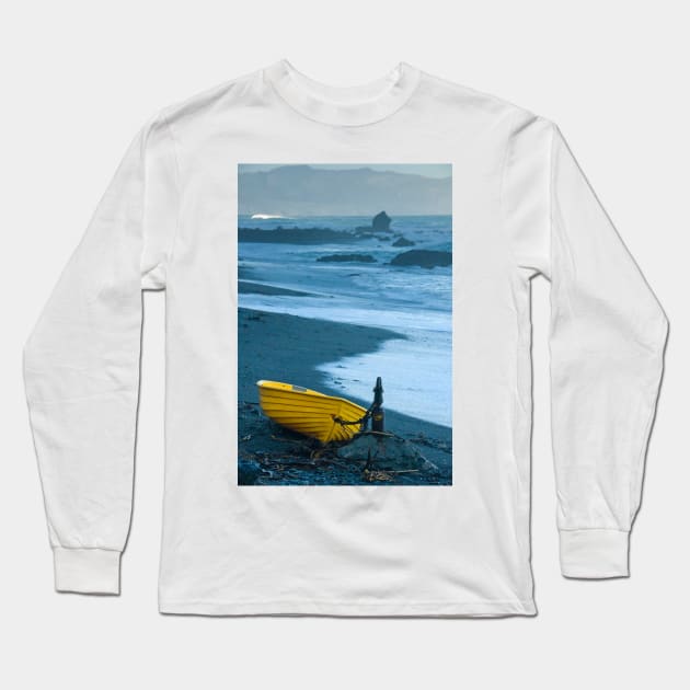 Yellow Boat Long Sleeve T-Shirt by fotoWerner